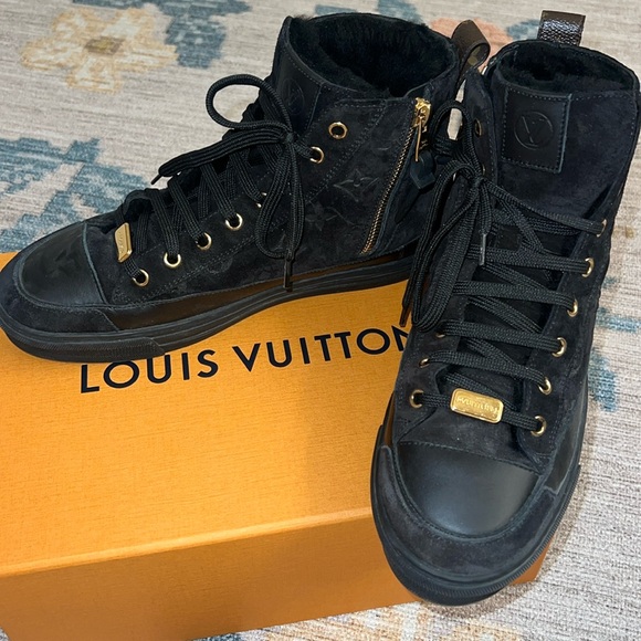 Louis Vuitton Black Stellar Sneaker Ankle Boots